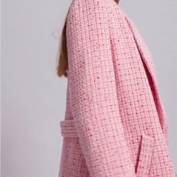 Motf Shein new 1 day sale. womens size large pink tweed with small sequins NEW! - Picture 8 of 11